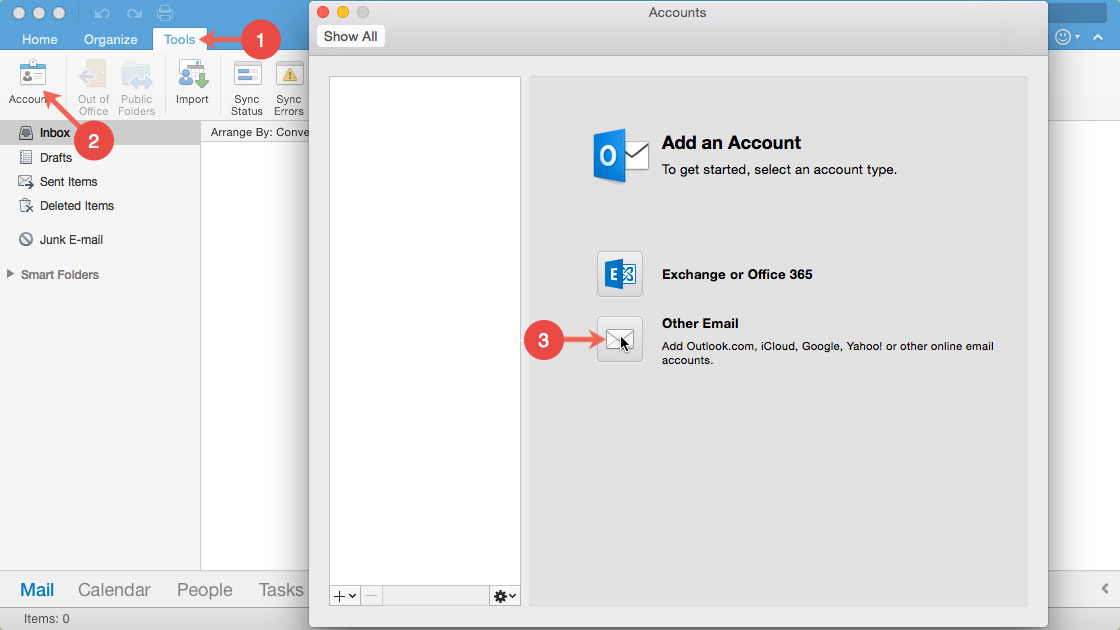 set up out of office in outlook 2011 for mac